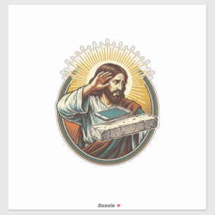 Sticker Jésus a laissé tomber son téléphone face contre le