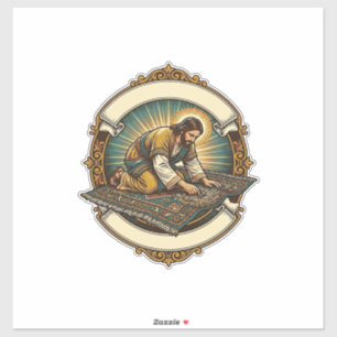 Sticker Jésus a laissé tomber une petite vis épaisse de ta
