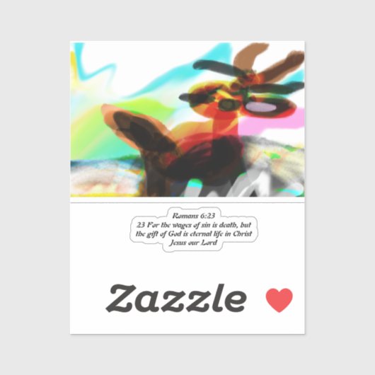 Sticker jésus amour joie (Feuille)