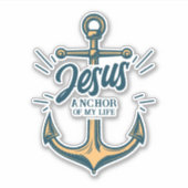 Sticker Jésus Ancre de ma vie (Devant)