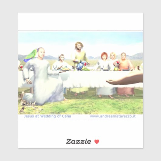 Sticker Jésus au Mariage de Cana (Feuille)