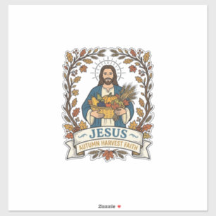 Sticker Jésus Automne Récolte Foi Jésus Automne Récolte Ch