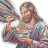 Sticker Jésus avec Ramen Bowl (Devant)