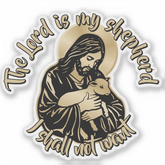 Sticker Jesus Caring Shepherd (Devant)
