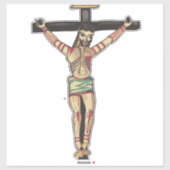 Sticker Jésus Christ Croix Crucifixion aquarelle art (Feuille)