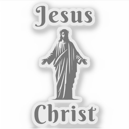 Sticker Jésus-Christ (gris) (Devant)