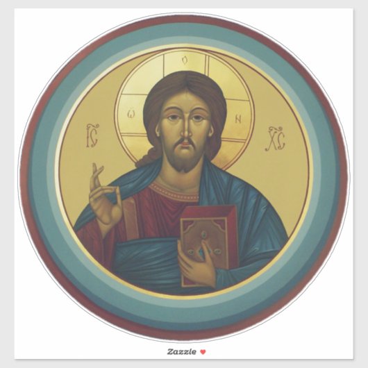 Sticker Jésus-Christ Pantocrator  (Feuille)