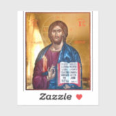 Sticker Jesus Christ Pantocrator Icon (Feuille)