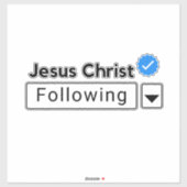 Sticker Jésus Christ suivant la Bible chrétienne (Feuille)
