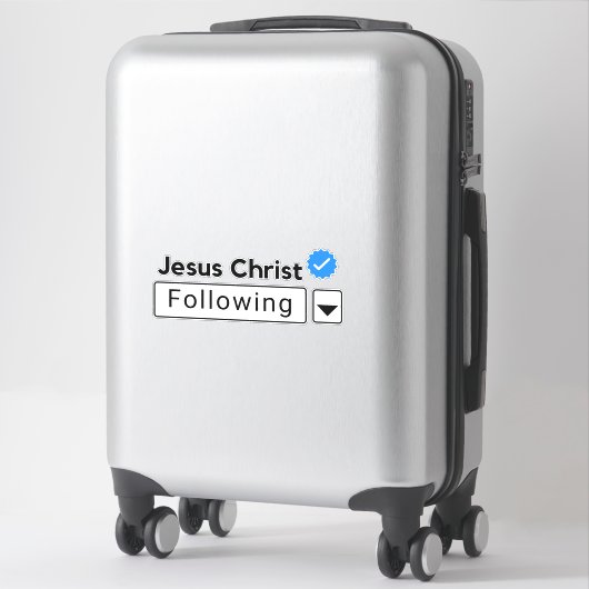 Sticker Jésus Christ suivant la Bible chrétienne (Sur valise)