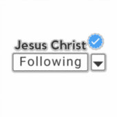 Sticker Jésus Christ suivant la Bible chrétienne (Devant)