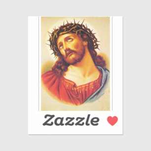 Sticker Jésus Christ Thorn Couronne Peinture d'art Vintage