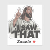 Sticker Jésus-Christ vous regarde, Jésus Je l'ai vu (Feuille)