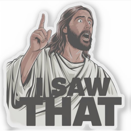 Sticker Jésus-Christ vous regarde, Jésus Je l'ai vu (Devant)