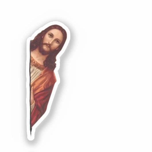 Sticker Jésus-Christ vous regarde, Jésus Je l'ai vu (Recto)