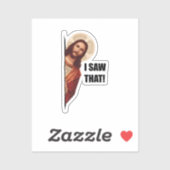 Sticker Jésus-Christ vous regarde, Jésus Je l'ai vu (Feuille)