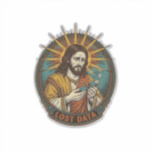 Sticker Jesus Crushed USB Flash Drive Lost Data Humor_1 (Devant)