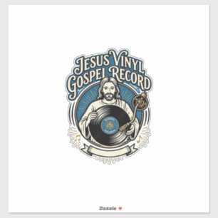 Sticker Jesus Disque Vinyle Gospel Record Jesus Disque Vin