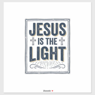 Sticker Jésus Est La Lumière Chemise Chrétienne Vintage