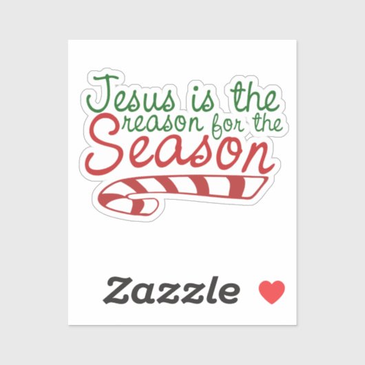 Sticker Jésus est la raison de la saison (Feuille)
