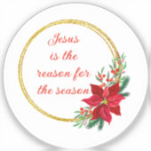 Sticker Jésus est la raison de la saison Citation (Recto)