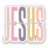 Sticker Jésus est le meilleur cadeau de Noël chrétien (Recto)