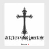 STICKER JÉSUS F#*KING M'AIME (Feuille)