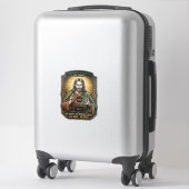 Sticker Jésus Fond noir Couverture de webcam oubliée Virtu (Sur valise)
