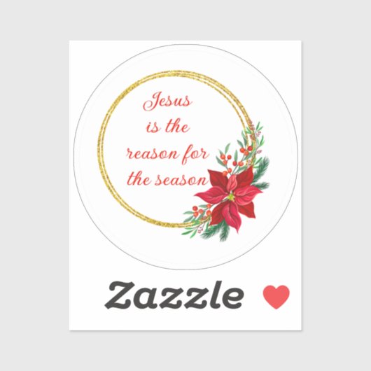 Sticker Jesus is the Reason for the Season Quote (Feuille)