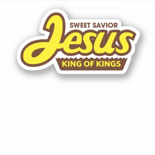 Sticker Jesus King of Kings For Christian Jesus Lovers (Devant)