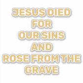 Sticker Jésus _La voiture Message de l'Évangile (Devant)