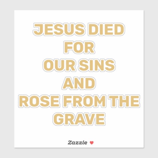 Sticker Jésus _La voiture Message de l'Évangile (Feuille)