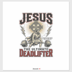 Sticker Jésus Le Levreur De Poids Ultime Chemise Chrétienn