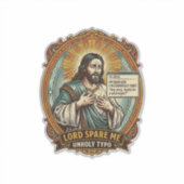 Sticker Jésus Mauvaise Message Autocorrect Patron Embarras (Devant)