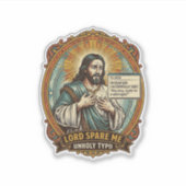 Sticker Jésus Mauvaise Message Autocorrect Patron Embarras (Devant)