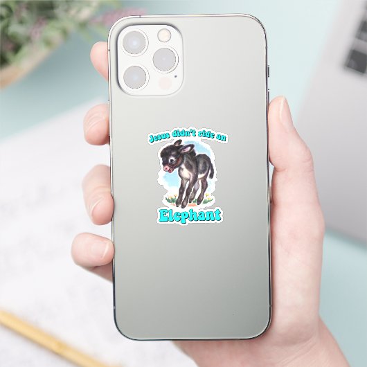 Sticker Jésus n'a pas monté d'éléphant (Téléphone)
