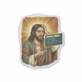 Sticker Jésus pleurant Erreur de syntaxe Codage Programmeu (Devant)
