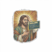 Sticker Jésus pleurant Erreur de syntaxe Programmation Pro (Devant)