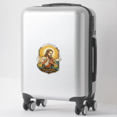 Sticker Jésus s'est brûlé le doigt en sortant l'assiette d (Sur valise)