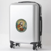 Sticker Jésus Souris Double Clic Cassée Bureau IT Tech (Sur valise)
