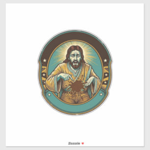 Sticker Jésus tache de café le pantalon avant de rencontre