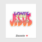 Sticker Jésus T'Aime Et Moi (Feuille)