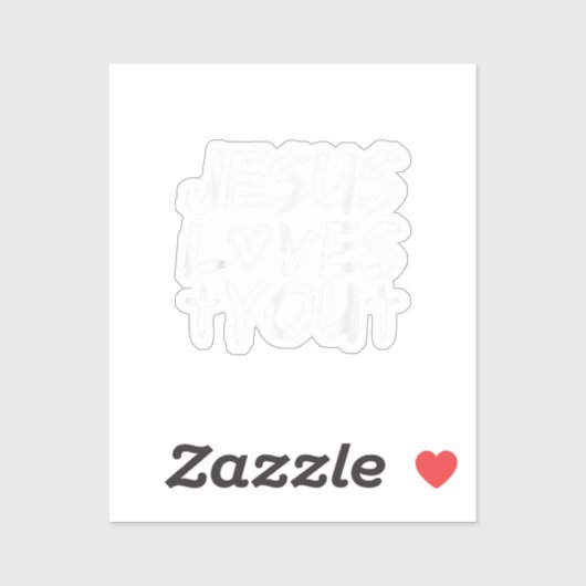 Sticker Jésus t'aime, Jésus (Feuille)