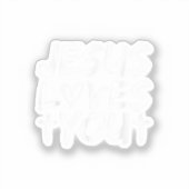 Sticker Jésus t'aime, Jésus (Recto)