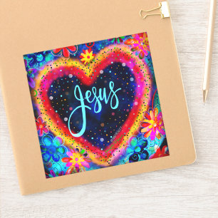 Sticker Jésus UN MOT D'Inspirivité