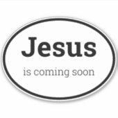 Sticker Jésus Vient Bientôt Noir Custom-Cut Vinyl (Devant)