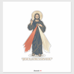 Sticker Jésus vintage je fais confiance en toi vectoriel r