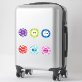 Sticker jetons de poker (Sur valise)