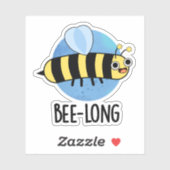 Sticker Jeu d'abeilles long et drôle d'insectes long (Feuille)