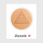 Sticker Jeu Dalgona Triangle multiple (Feuille)